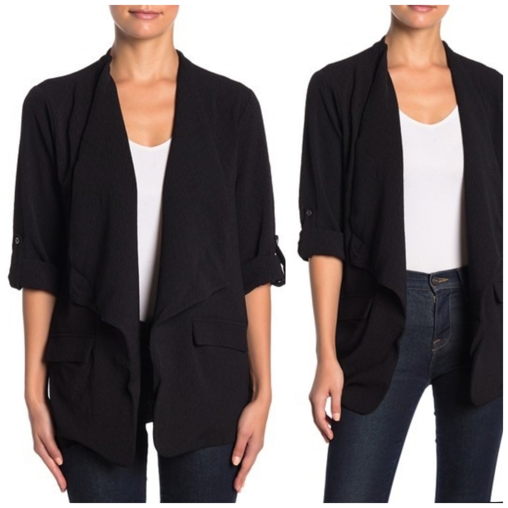 NWT LUSH Black half sleeve blazer
